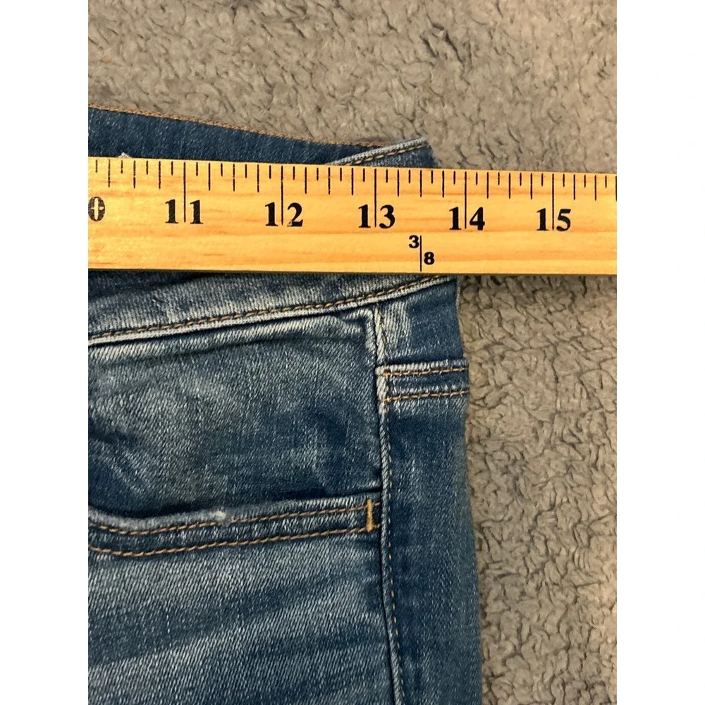 American Eagle Next Level Stretch Distressed Jeggings Blue Size 4 Short Skinny